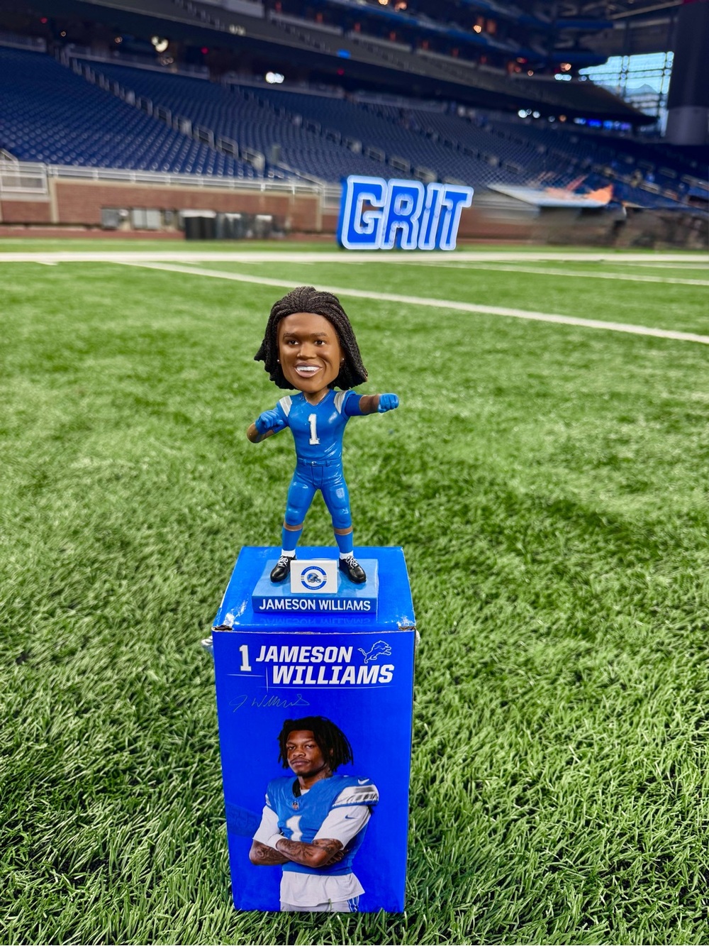 Detroit Lions Jameson Williams #1 Bobblehead 2026 Member Ford Field Exclusive